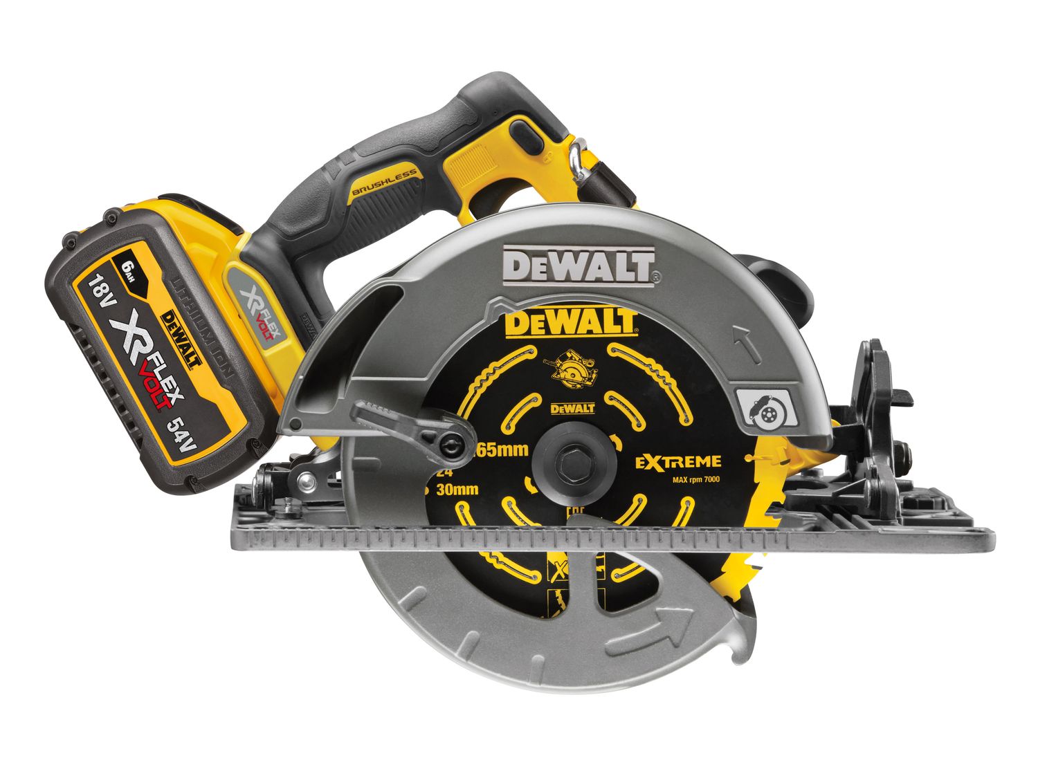 DEWALT DEWDCS579T2 DCS579T2 XR FlexVolt Circular Saw 190mm 54V 2 x 2.0Ah Li-ion