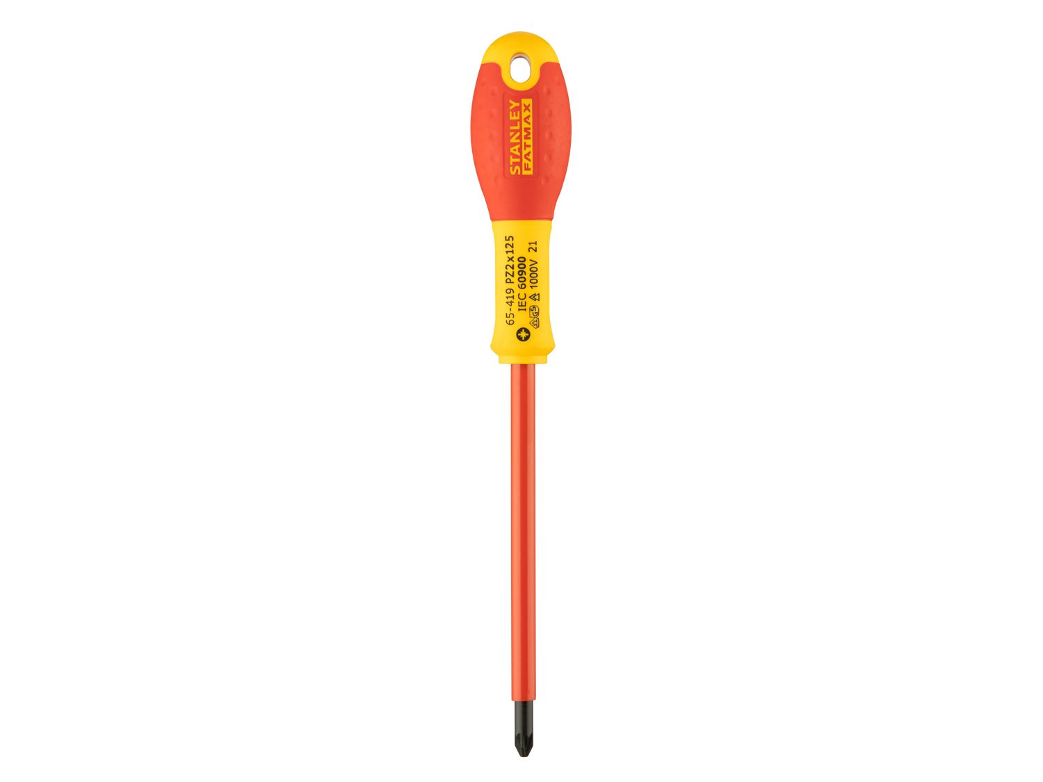 STANLEY STA065419 FatMax VDE Insulated Screwdriver Pozidriv Tip PZ2 x 125mm