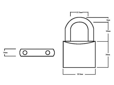 Squire HSQLN4212 LN4LS Lion Brass Padlock 5-Pin 40mm - 65mm Long Shackle