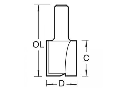 Trend TRE4612TC 4/6 x 1/2 TCT Two Flute Cutter 20.0 x 25mm