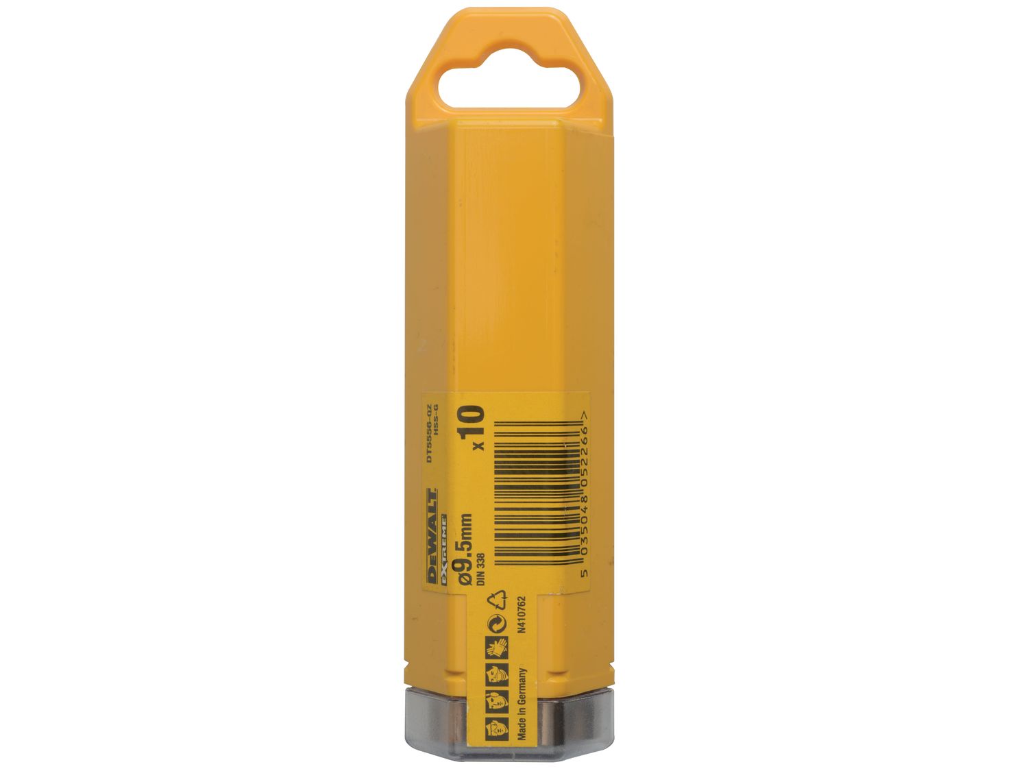 DEWALT DEWDT5556QZ Extreme 2 Metal Drill Bits (10) 9.5mm OL:125mm WL:78mm