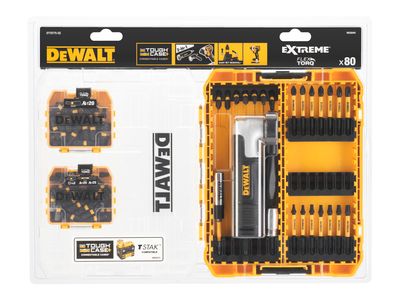 DEWALT DEWDT70775QZ DT70775 Mix Bit Set with Right-Angle Attachment, 80 Piece