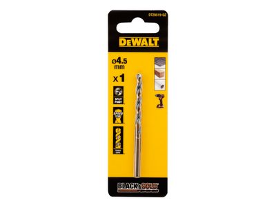 DEWALT DEWDT20519QZ BLACK&amp;GOLD HSS Drill Bit 4.5mm