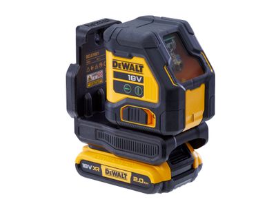 DEWALT DEWDCL34021D DCLE34021D1 XR Compact Cross Line Green Laser 18V 1 x 2.0Ah Li-ion