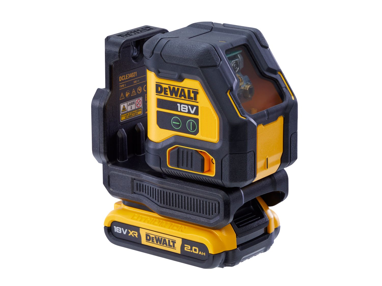 DEWALT DEWDCL34021D DCLE34021D1 XR Compact Cross Line Green Laser 18V 1 x 2.0Ah Li-ion
