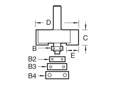 Trend TRE463914TC 46/39 x 1/4 TCT Bearing Guided Rebate Set 35 x 12.7mm