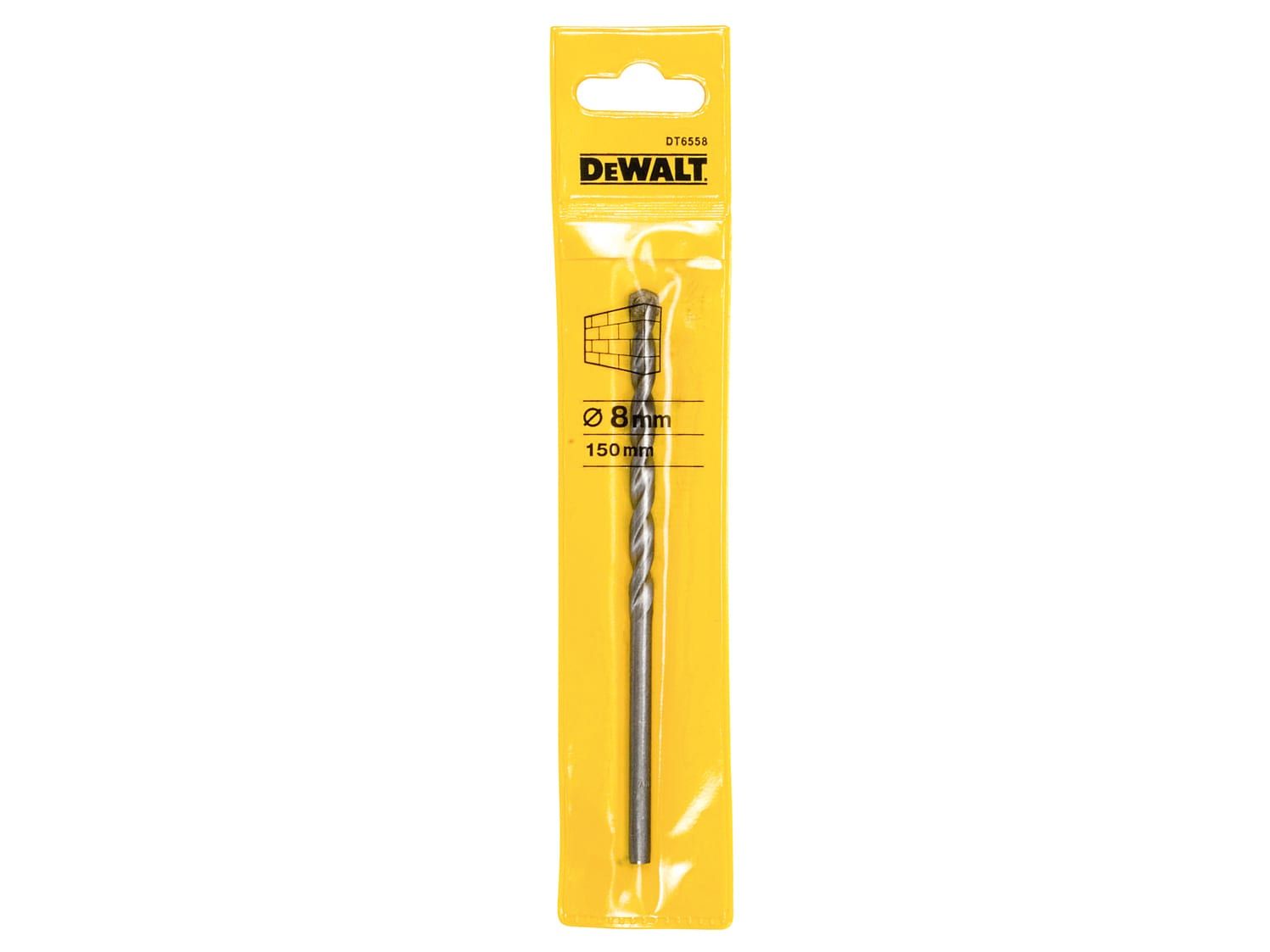 DEWALT DEWDT6558QZ Masonry Drill Bit 8.0mm OL:150mm WL:82mm
