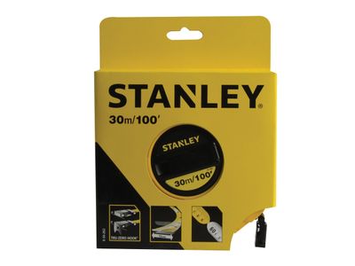 STANLEY STA034262 Closed Case Fibreglass Long Tape 30m/100ft (Width 13mm)