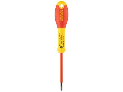 STANLEY STA065411 FatMax VDE Insulated Screwdriver Parallel Tip 3.5 x 75mm
