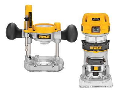 DEWALT DEWD26204K D26204K 1/4in Premium Plunge &amp; Fixed Base Combi Router 900W 240V