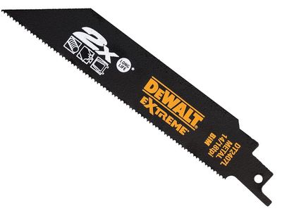 DEWALT DEWDT2407LQZ 2X Life Metal Reciprocating Blade 152mm x 14/18 TPI Pack of 5