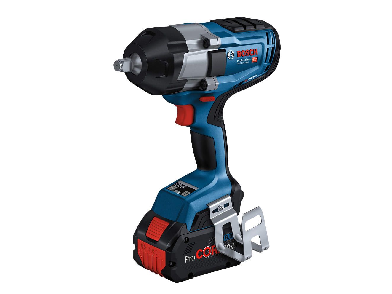 Bosch BSH6019J8370 GDS 18V-1000 Pro BITURBO 1/2in Impact Wrench 18V 2 x 8.0Ah ProCORE18V Li-ion