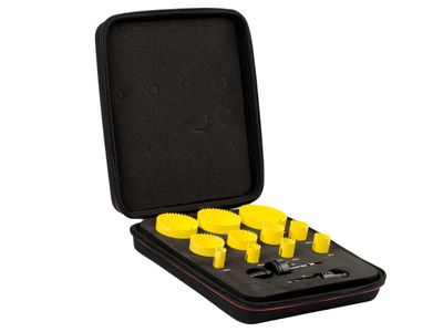 Starrett STRKFC11021 KFC11021 Fast Cut Bi-Metal Deluxe Electrician&#39;s Holesaw Kit, 13 Piece