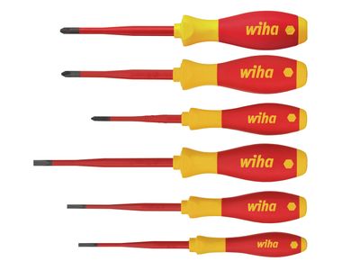 Wiha WHA38362 SoftFinish electric SL/PH/PZS Screwdriver Set, 6 Piece