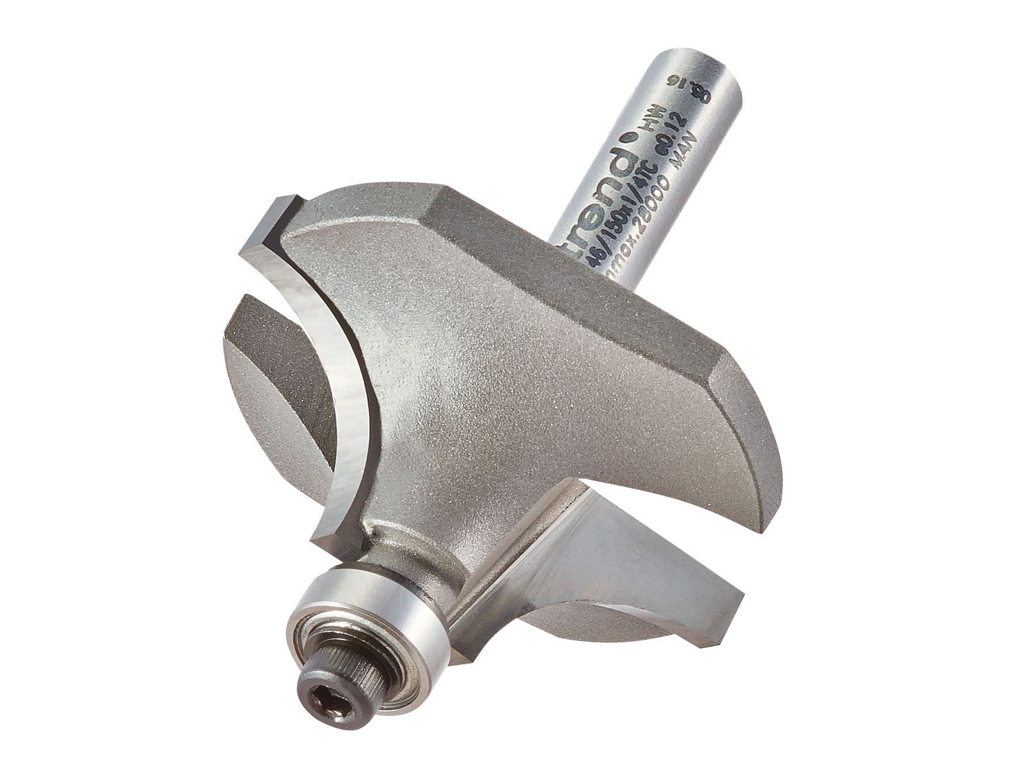 Trend TRE4615014TC 46/150 x 1/4 TCT Bearing Guided Ovolo &amp; Round Over 12.7mm Radius