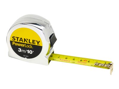 STANLEY STA033523 PowerLock Classic Pocket Tape 3m/10ft (Width 19mm)