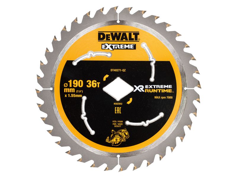 Dewalt DT40271 Extreme Runtime FlexVolt Circular Saw Blade 190mm x 36T