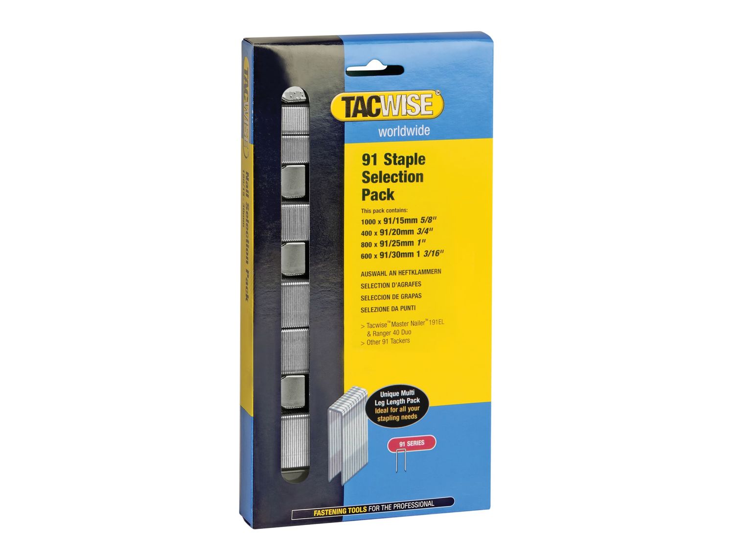 Tacwise TAC0204 91 Narrow Crown Staples Selection - Electric Tackers (Pack 2800)
