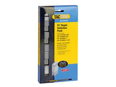 Tacwise TAC0204 91 Narrow Crown Staples Selection - Electric Tackers (Pack 2800)