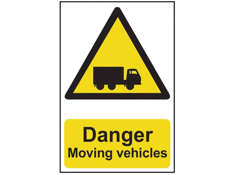 Scan SCA4100 Danger Moving Vehicles - PVC Sign 400 x 600mm