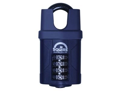 Squire HSQCP50CS CP50CS Combination Padlock 4-Wheel Closed Shackle 50mm