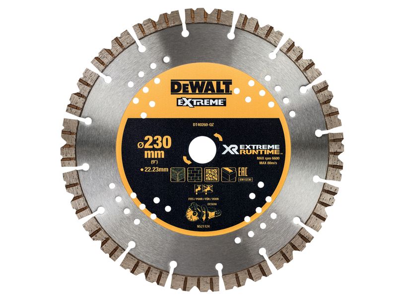 DEWALT DEWDT40260QZ DT40260 Extreme Diamond Cutting Blade 230 x 22.23mm