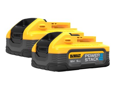 DEWALT DEWDCBP518H2 DCBP518H2 POWERSTACK™ Slide Battery Twin Pack 18V 5.0Ah Li-ion
