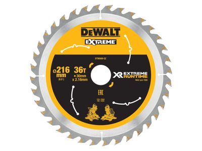 DEWALT DEWDT99569QZ XR FlexVolt Circular Saw Blade 216 x 30mm x 36T