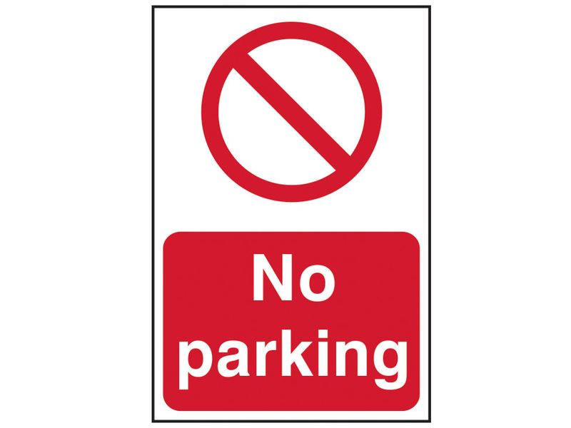 Scan SCA0605 No Parking - PVC Sign 200 x 300mm