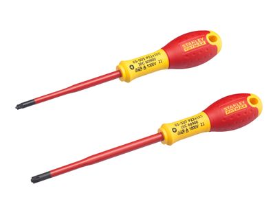 STANLEY STA062649 FatMax VDE Insulated Borneo PZ Scewdriver Set, 2 Piece