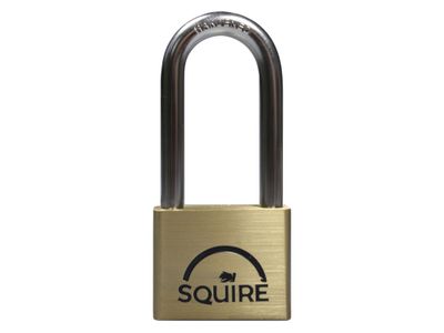 Squire HSQLN525 LN5/2.5 Lion Brass Padlock 5-Pin 50mm - 65mm Long Shackle
