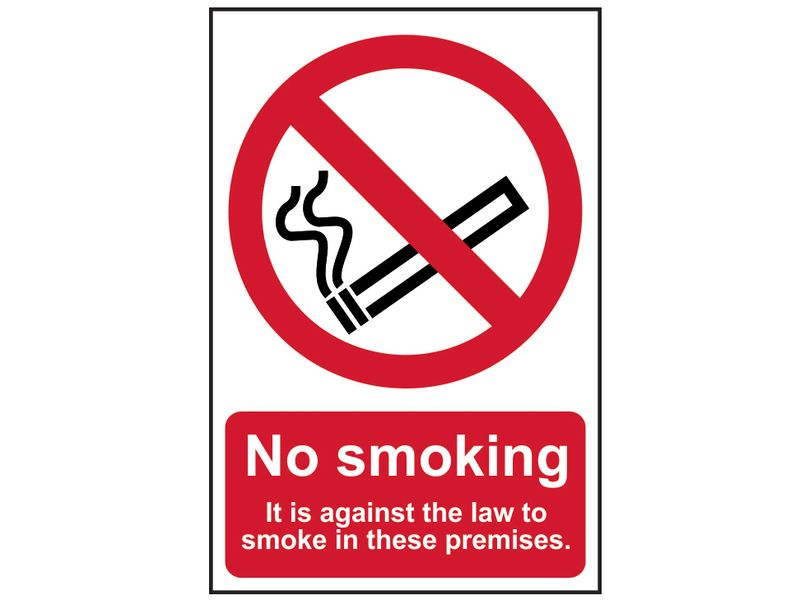 Scan SCA0567 No Smoking In These Premises - PVC Sign 200 x 300mm