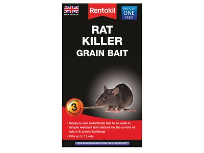 Rentokil RKLPSR32 Rat Killer Grain Bait (Sachets 3)