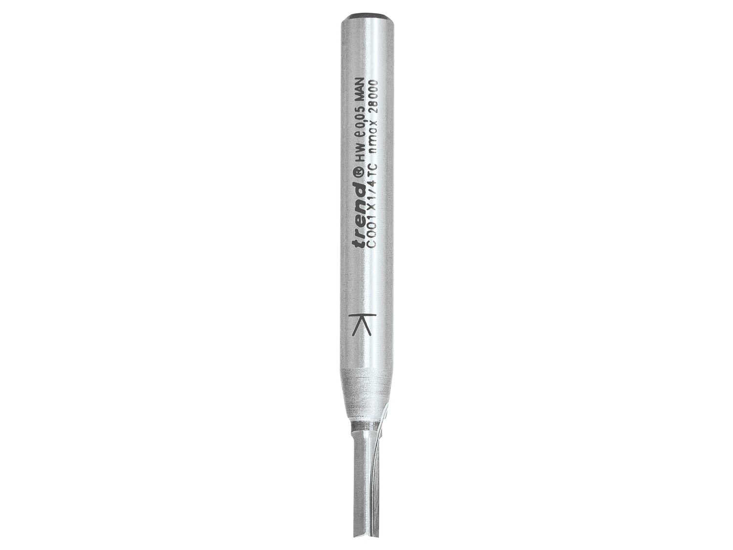 Trend TREC00114TC C001 x 1/4 TCT Two Flute Cutter 3.2 x 9.5mm