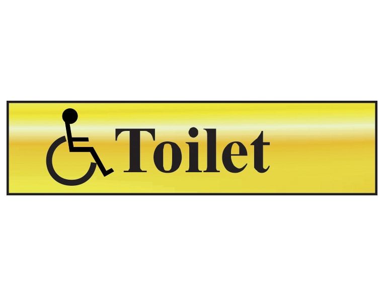 Scan SCA6004 Disabled Toilet - Polished Brass Effect 200 x 50mm