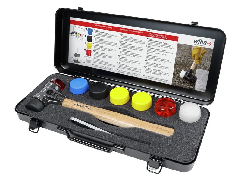 Wiha WHA44008 Assorted Hammer Face Set, 9 Piece