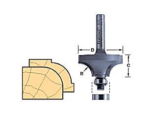 Trend TRE4615012TC 46/150 x 1/2 TCT Bearing Guided Ovolo &amp; Round Over 12.7mm Radius