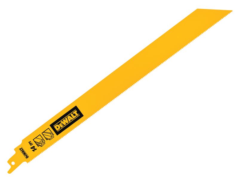 Dewalt DT90390 Bi-Metal 1in High Metal Reciprocating Blade 304mm x 14 TPI (Pack 5)