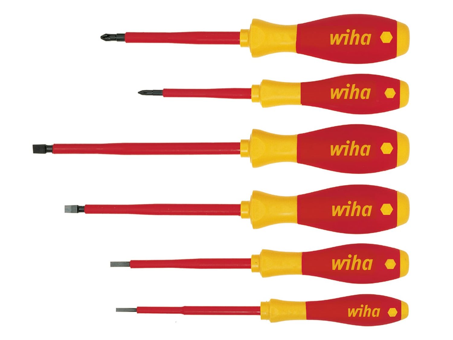 Wiha WHA00833 SoftFinish electric SL/PH Screwdriver Set, 6 Piece