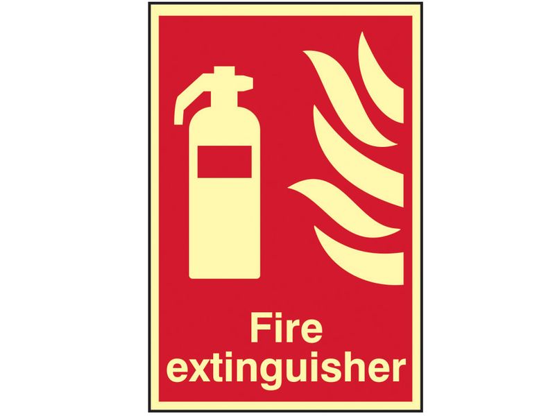 Scan SCA1571 Fire Extinguisher Photoluminescent - 200 x 300mm