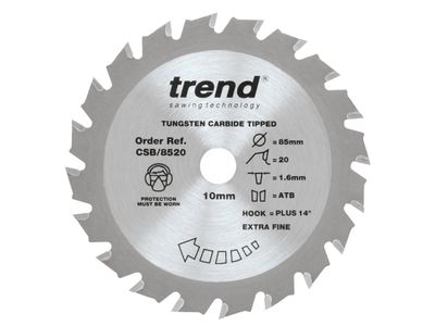 Trend TRECSB8520 CraftPro Mini Saw Blade 85 x 10mm x 20T