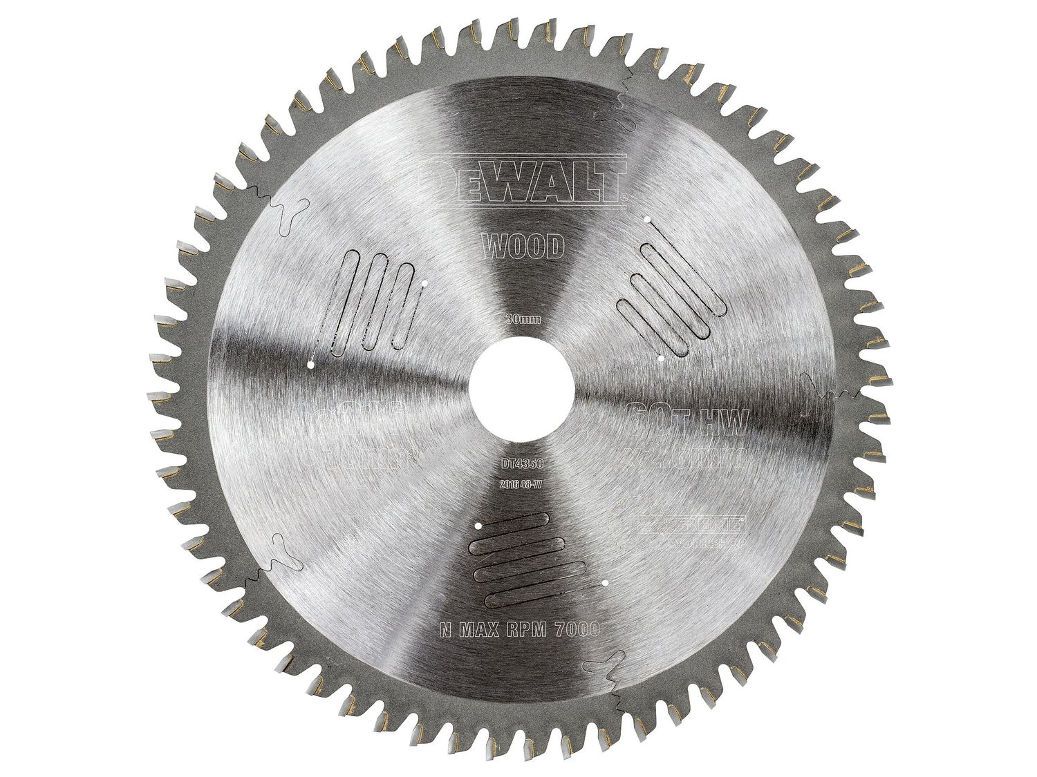 Dewalt DT4350 Series 60 Circular Saw Blade 216 x 30mm x 60T ATB/Neg