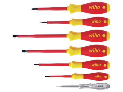 Wiha WHA00834 SoftFinish electric SL/PH Screwdriver Set, 7 Piece