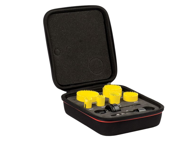 Starrett STRKFC07021 KFC07021 Fast Cut Bi-Metal Plumber's Holesaw Kit, 9 Piece