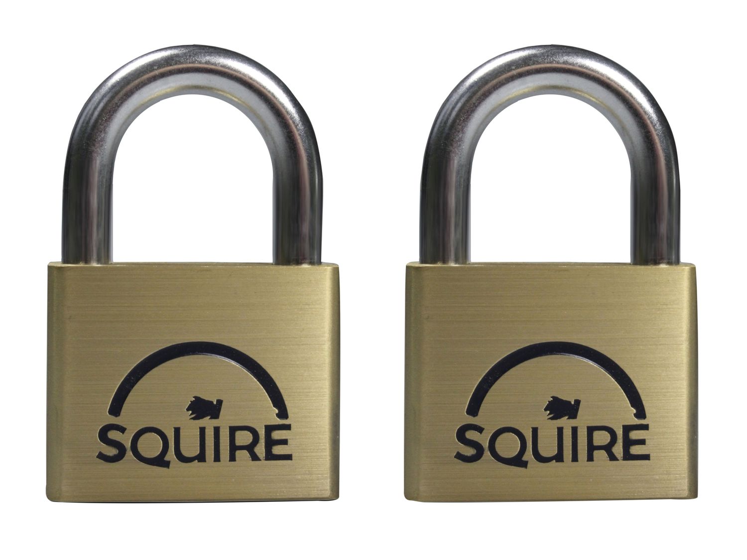 Squire HSQLN5T LN5T Lion Brass Padlocks 5-Pin 50mm Twin Pack