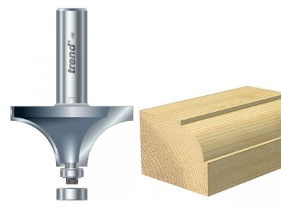 Trend TRE461712TC 46/17 x 1/2 TCT Bearing Guided Ovolo &amp; Round Over 19.1mm Radius