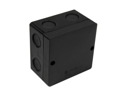 Dencon DCNJB80BNB IP66 Junction Box Black 81 x 81mm