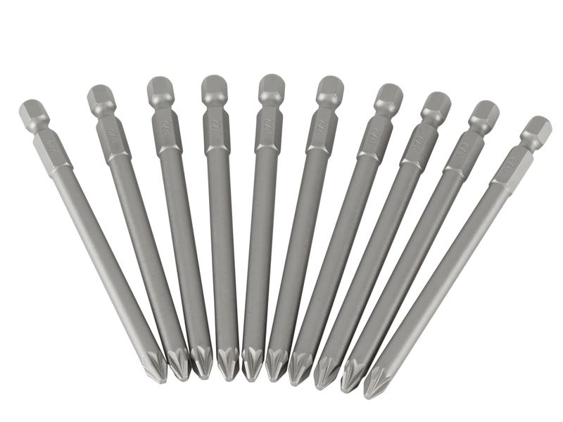 STANLEY STA368807B Pozidriv Power Bits PZ2 x 100mm (Box 10)