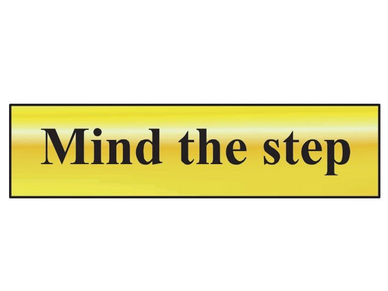 Scan SCA6029 Mind The Step - Polished Brass Effect 200 x 50mm