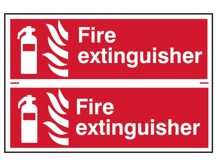 Scan SCA1351 Fire Extinguisher - 2 PVC Signs 300 x 100mm